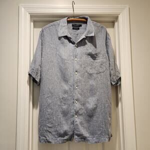 Daniel Cremieux Signature Label Men’s Large Italian Linen Short Sleeve Shirt